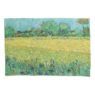 Housse D'oreillers Vincent van Gogh - Champ aux iris près d'Arles