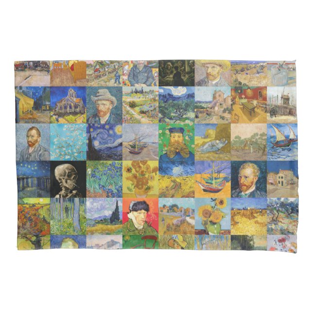 Housse D'oreillers Vincent van Gogh - chefs-d'oeuvre Mosaic Patchwork (devant)