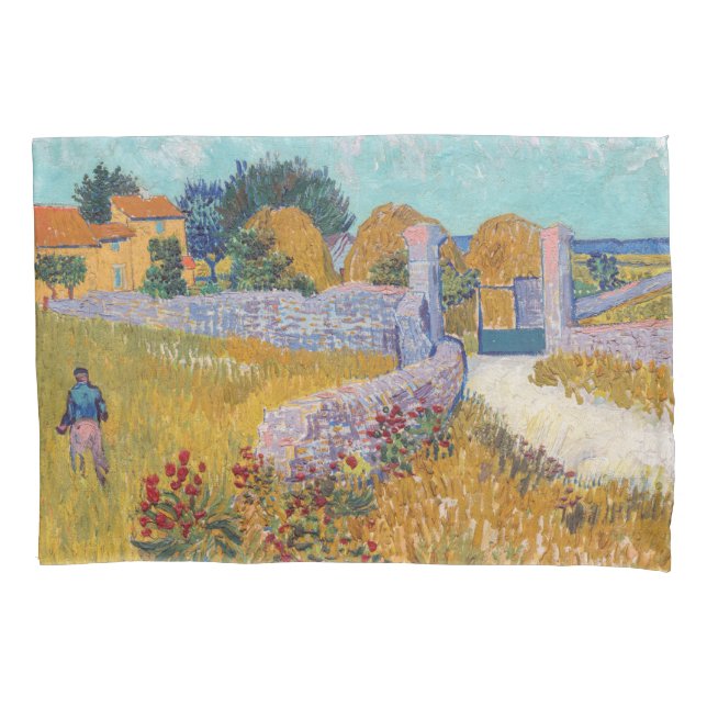 Housse D'oreillers Vincent van Gogh - Ferme en Provence (devant)