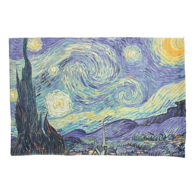 Housse D'oreillers Vincent Van Gogh La Nuit étoilée (devant)