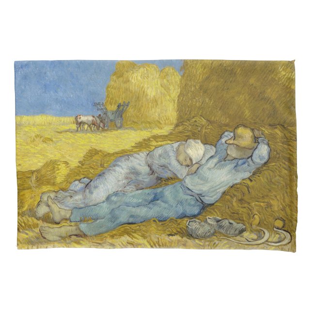 Housse D'oreillers Vincent Van Gogh - Mion, Repos / Travail / Siesta (devant)