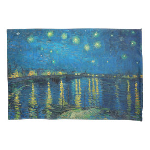 Housse D'oreillers Vincent Van Gogh Nuit étoilée sur le Rhône