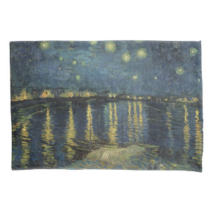Housse D'oreillers Vincent van Gogh   Nuit étoilée sur le Rhône