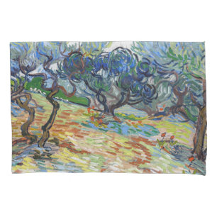 Housse D'oreillers Vincent van Gogh - Oliviers : Ciel bleu vif