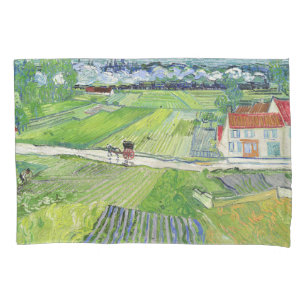 Housse D'oreillers Vincent van Gogh - Paysage avec Carrosse & Train
