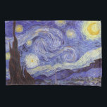 Housse D'oreillers Vincent Van Gogh Starry Nuit Vintage Art<br><div class="desc">Vincent van Gogh Starry Night Art Peinture Starry Night est un tableau de l'artiste post-impressionniste néerlandais Vincent van Gogh. Le ciel bleu de la nuit est rempli de nuages tourbillonnants, d'étoiles et d'une lune brillante croissant. La Nuit étoilée est la seule nocturne de la série de vues depuis la fenêtre...</div>