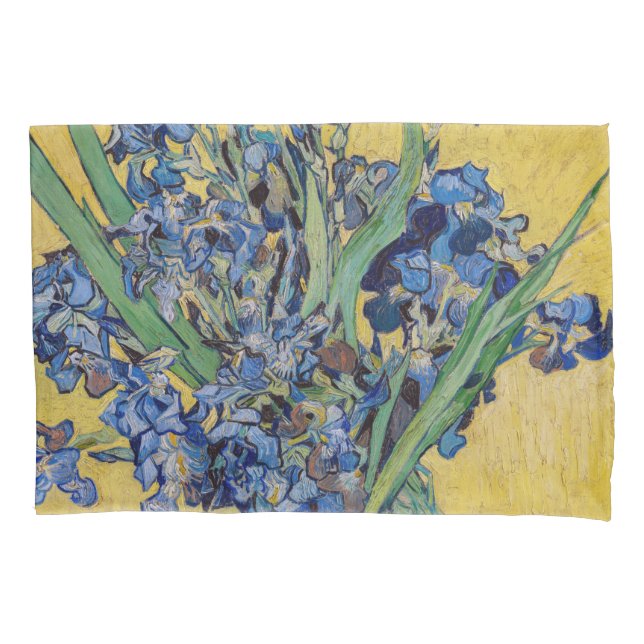 Housse D'oreillers Vincent van Gogh - Vase avec Irises (devant)