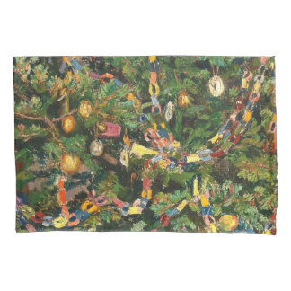 Housse D'oreillers Vintage Christmas Tree Close-up