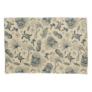 Housse D'oreillers Vintage Motif tropical