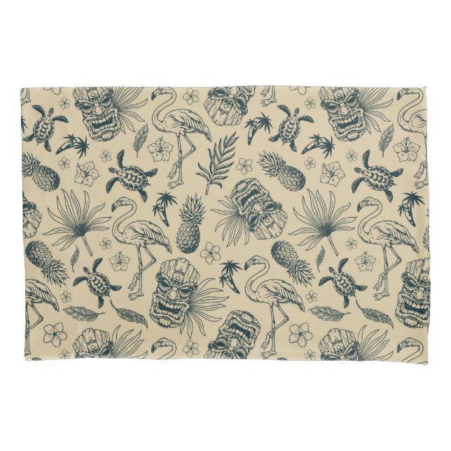 Housse D'oreillers Vintage Motif tropical (devant-gauche)