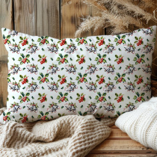 Housse D'oreillers Vintage Noël Vacances Cloches d'argent et Holly