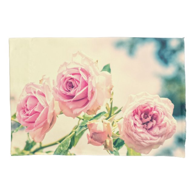 Housse D'oreillers Vintage rose (devant)