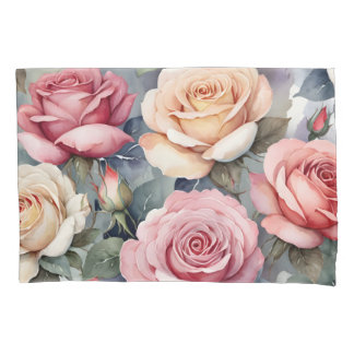 Housse D'oreillers Vintage roses