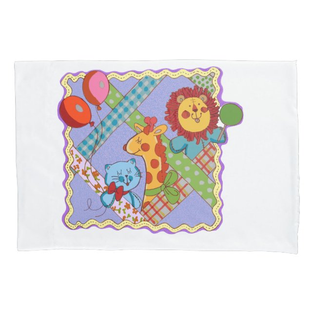 Housse D'oreillers Vintage Safari Animals Pillowcase (devant)