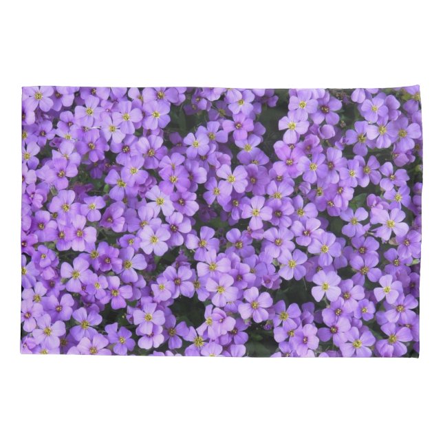 Housse D'oreillers Violets Coussin Coque Violet Fleurs (Dos)