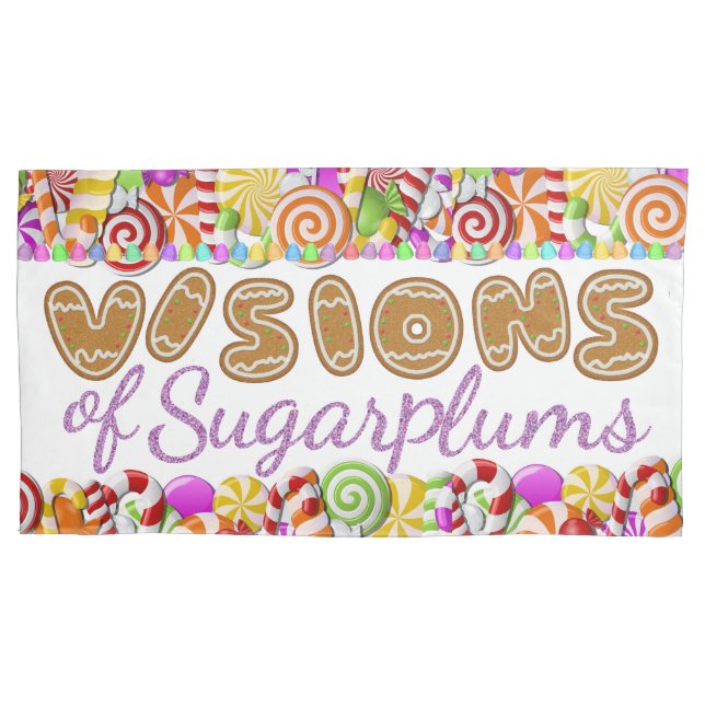 Housse D'oreillers Visions de Sugarplums Pillowcase (devant)