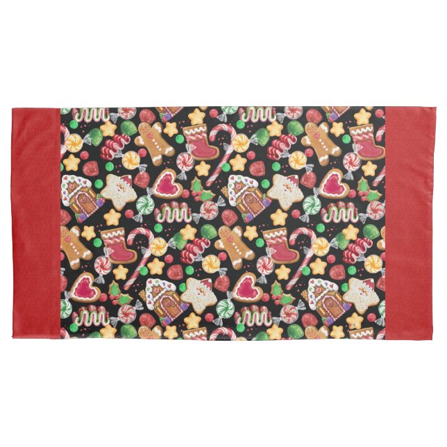 Housse D'oreillers Visions de Sugarplums Pillowcase (devant)