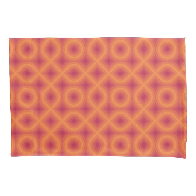 Housse D'oreillers Viva Magenta Sun Orange Motif Abstrait (devant)