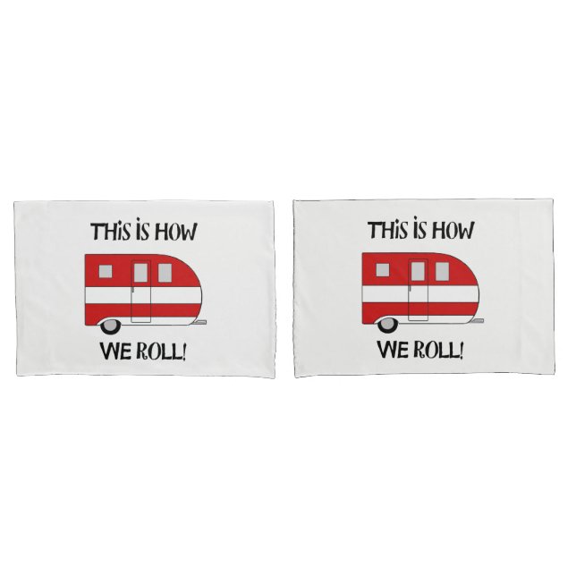 Housse D'oreillers "Voici comment nous roulons" Camper Coussin Coques (devant-Set)