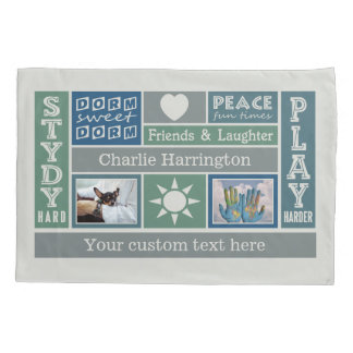 Housse D'oreillers VOS PHOTOS & NOM oreiller chambre dortoir personna