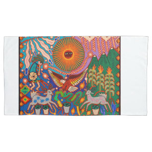 Housse D'oreillers Voyage tribal maya mexicain de Boho d'art d'Oaxaca