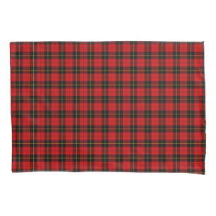 Housse D'oreillers Wallace tartan rouge noir plaid