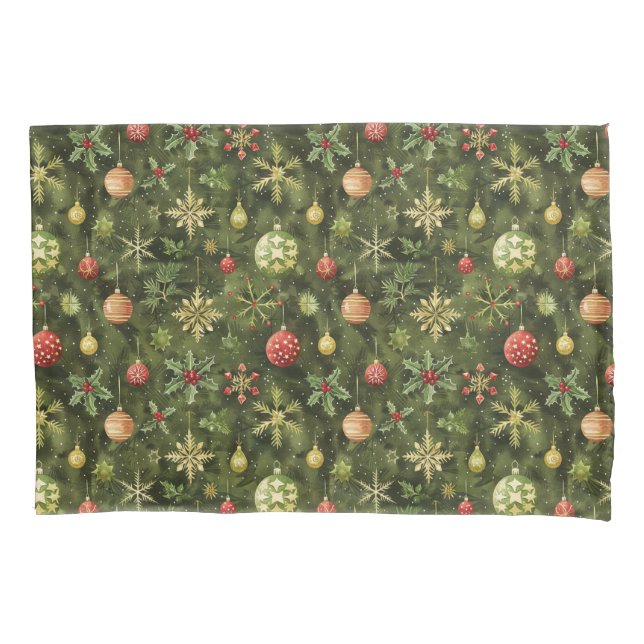 Housse D'oreillers  Watercolor  Christmas tree ornament (devant)