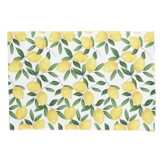 HOUSSE D'OREILLERS WATERCOLOR LEMONS (devant)