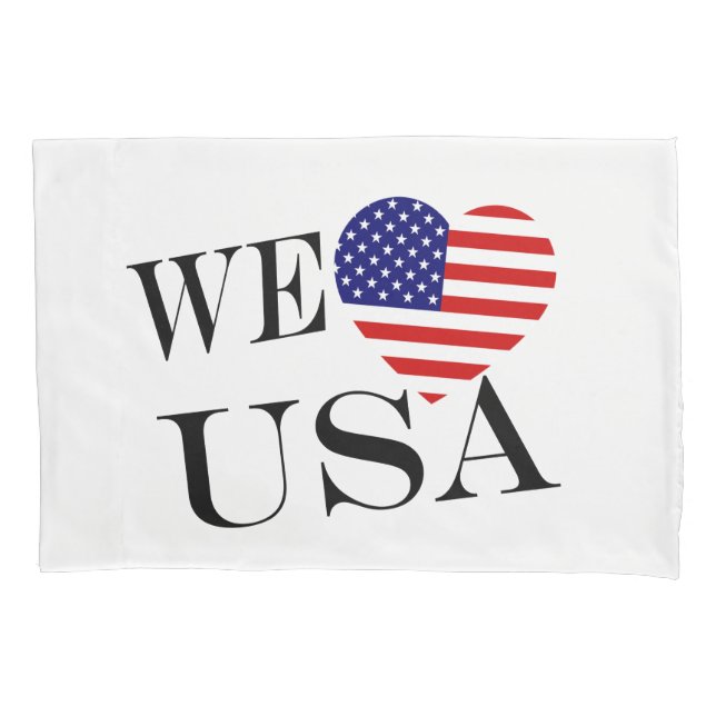 Housse D'oreillers We Heartflag USA bk pcnt (devant)
