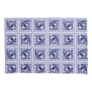 Housse D'oreillers Western Denim Blue Delft Tile 