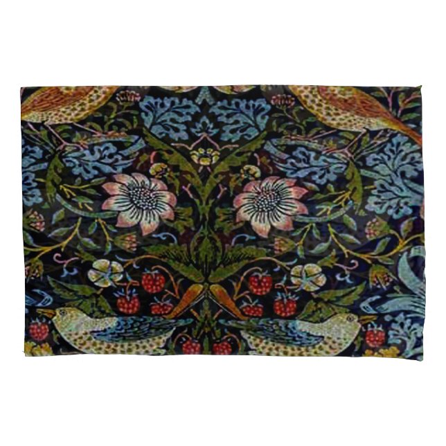 Housse D'oreillers William Morris beau motif, Art nouveau, vin (devant)