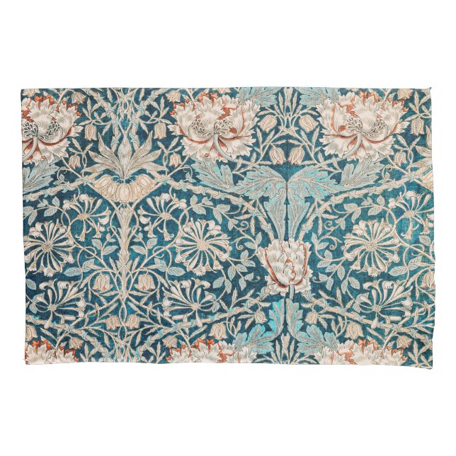Housse D'oreillers William Morris Honeysuckle pattern 1876 (devant-gauche)