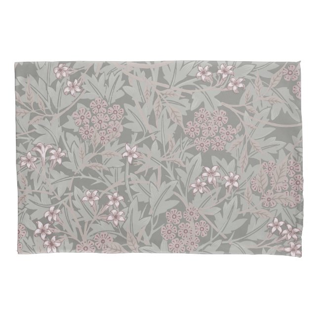 Housse D'oreillers William Morris Jasmine Motif de fleurs (devant)