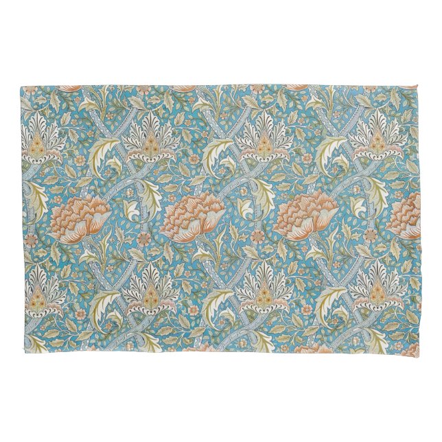 Housse D'oreillers William Morris Windrush Floral Pattern Blue (devant)