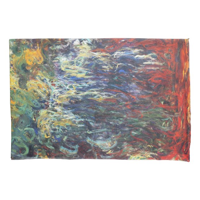 Housse D'oreillers Willow pleuvoir à Giverny (par Claude Monet) (devant-gauche)