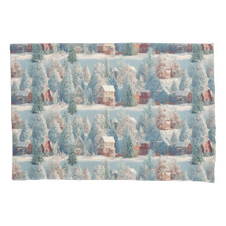 Housse D'oreillers Winter Wonderland Voxel Art