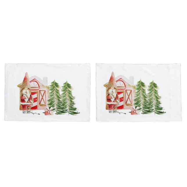 Housse D'oreillers XMAS Gnome Design 2 (Dos-Set)