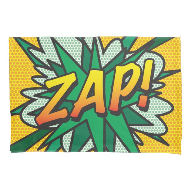 Housse D'oreillers ZAP KAPOW Fun Retro Combook Pop Art (devant)