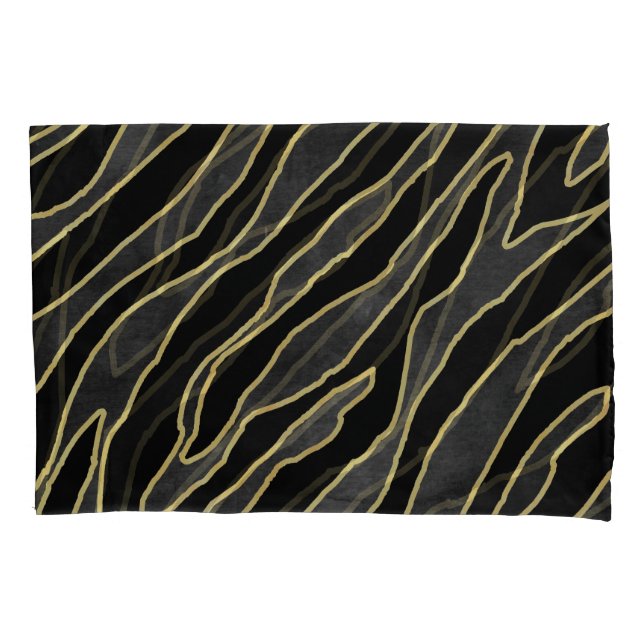 Housse D'oreillers Zebra Stripes : Abstrait Monochrome Sans Seamless. (devant)