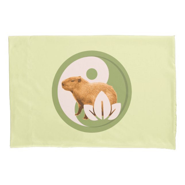 Housse D'oreillers Zen Capybara Yin Yang (devant)
