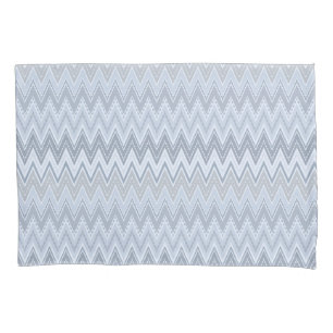 Housse D'oreillers Zigzag bleu clair