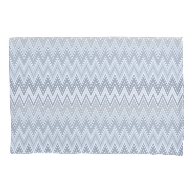 Housse D'oreillers Zigzag bleu clair (devant)