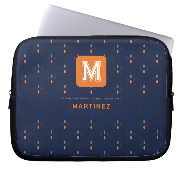 Housse élégante pour ordinateur portable bleu mari (Devant)