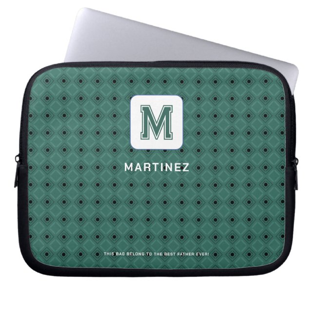 Housse élégante vert gris pour ordinateur portable (Devant)
