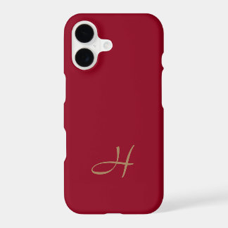 Housse pour iPhone 7 Plus monogramme ton Bourgogne