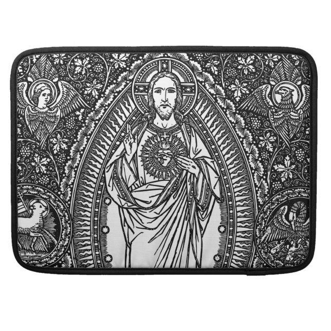 Housse Pour Macbook Coeur sacré de Jésus : Pro douille d'ordinateur (Dos)