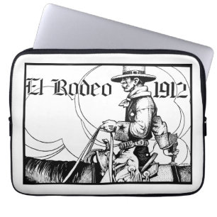 Housse Pour Ordinateur Portable 1912 Cowboy Rodeo Country Art occidental  