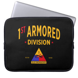 Housse Pour Ordinateur Portable 1re division blindée " Vieux côtés "