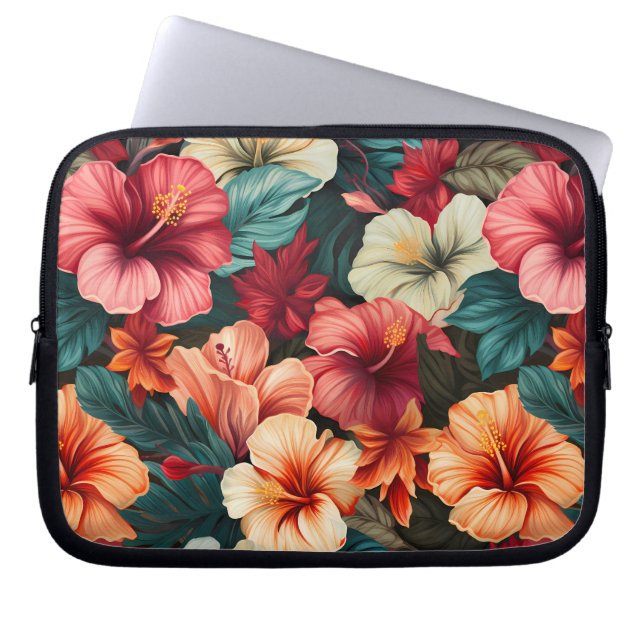 Housse Pour Ordinateur Portable #23 Motif floral (Devant)