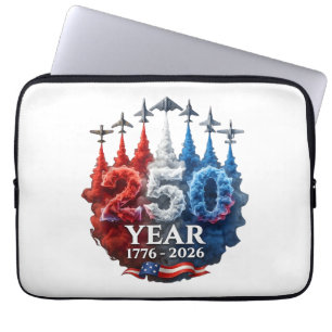 Housse Pour Ordinateur Portable 250 Ans Américain 250e USA Patriotique 4 juillet